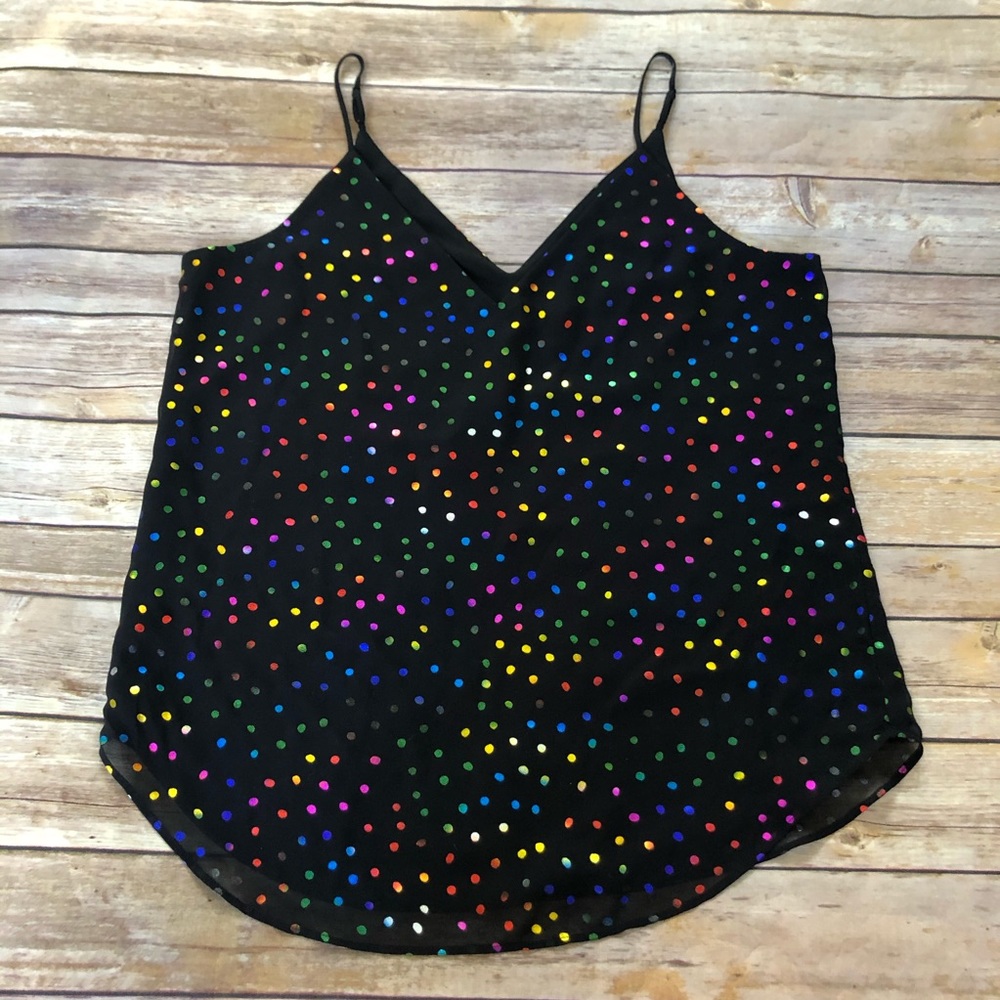 Express Metallic Polka Dot Camisole NWT